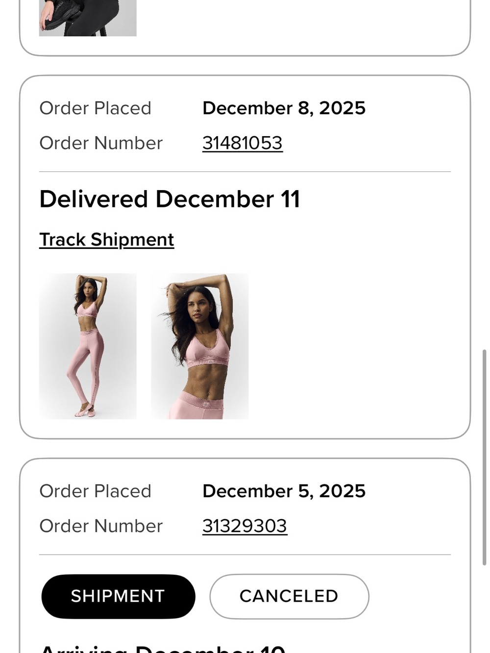 ALO Yoga Dusty Pink Bralette and Leggings Set - Picture 6 of 6